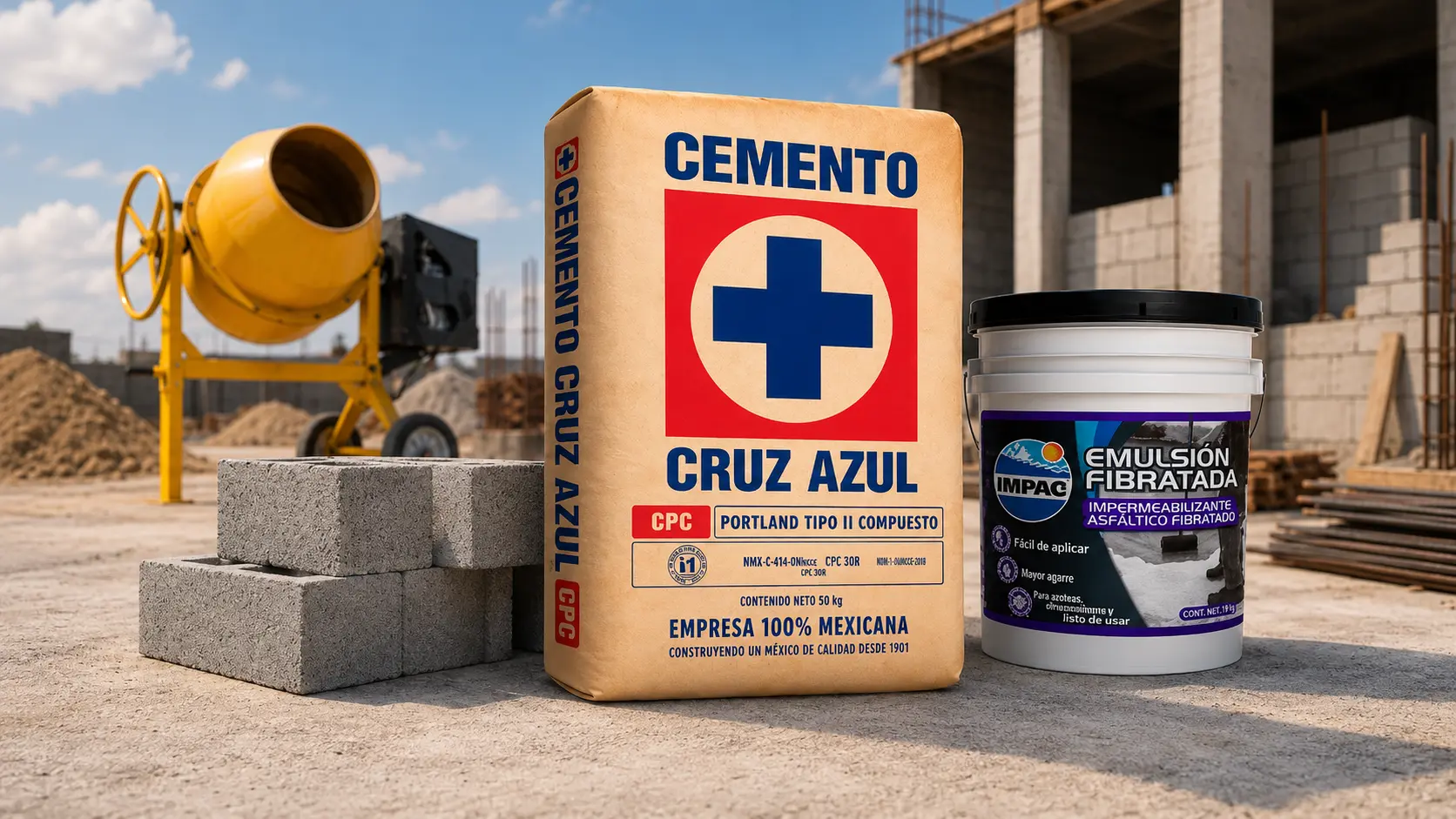 Materiales y productos del departamento de construcción
